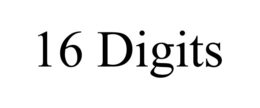 16 DIGITS trademark