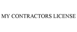 MY CONTRACTORS LICENSE trademark