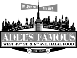 NEW YORK CITY'S BEST HALAL FOOD ADEL'S FAMOUS WEST 49TH ST. & 6TH AVE. HALAL FOOD EST. 1987 W. 49TH ST. 6TH AVE trademark