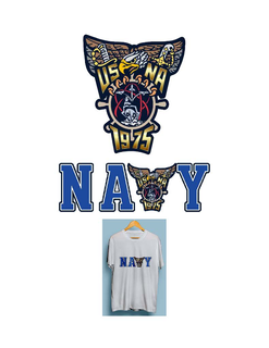 NAVY    VARIOUS CLASS CRESTS  PROPRIETARY ARTWORK FOR "V" IN NAVY trademark