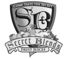 COME TASTE THE SECRET SB SECRET BLENDS FRUIT JUICES trademark