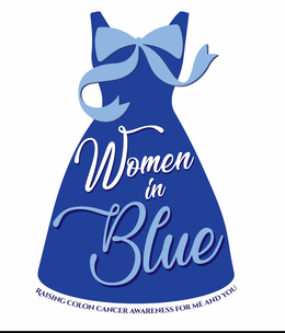 WOMEN IN BLUE RAISING COLON CANCER AWARENESS FOR ME AND YOU trademark