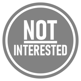 NOT INTERESTED trademark