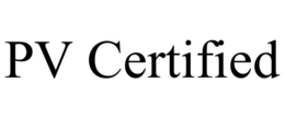PV CERTIFIED trademark
