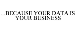 ...BECAUSE YOUR DATA IS YOUR BUSINESS trademark