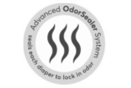 ADVANCED ODORSEALER SYSTEM SEALS EACH DIAPER TO LOCK IN ODOR trademark