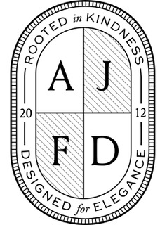 AJFD ROOTED IN KINDNESS DESIGNED FOR ELEGANCE 2012 trademark