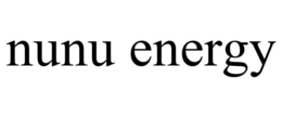 NUNU ENERGY trademark
