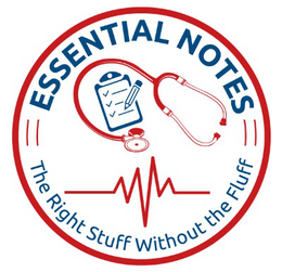 ESSENTIAL NOTES THE RIGHT STUFF WITHOUT THE FLUFF trademark