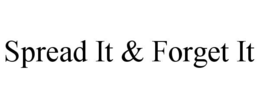 SPREAD IT & FORGET IT trademark