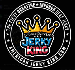THE FIRST CREATINE INFUSED BEEF JERKY AMERICAN JERKY KING.COM AMERICAN JERKY KING trademark