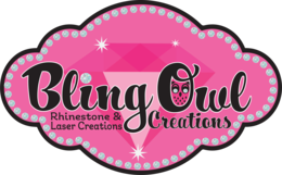BLING OWL CREATIONS RHINESTONE & LASER CREATIONS trademark