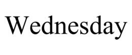 WEDNESDAY trademark