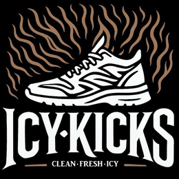 ICY KICKS CLEAN · FRESH · ICY trademark
