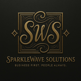 SWS SPARKLEWAVE SOLUTIONS BUSINESS FIRST. PEOPLE ALWAYS. trademark
