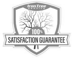 IRON TREE SERVICE 100% SATISFACTION GUARANTEE trademark