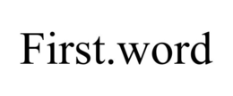 FIRST.WORD trademark