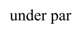 UNDER PAR trademark