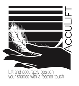 ACCULIFT LIFT AND ACCURATELY POSITION YOUR SHADES WITH A FEATHER TOUCH trademark