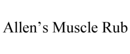 ALLEN’S MUSCLE RUB trademark