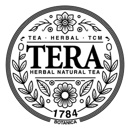 TEA · HERBAL · TCM TERA HERBAL NATURAL TEA 1784 BOTANICA trademark