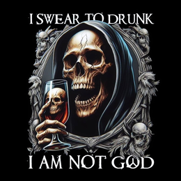 I SWEAR TO DRUNK I AM NOT GOD trademark