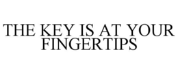 THE KEY IS AT YOUR FINGERTIPS trademark