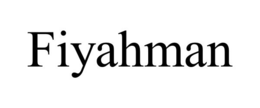 FIYAHMAN trademark