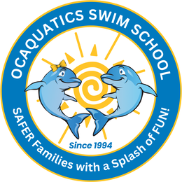 OCAQUATICS SWIM SCHOOL SAFER FAMILIES WITH A SPLASH OF FUN! SINCE 1994 trademark