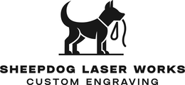 SHEEPDOG LASER WORKS CUSTOM ENGRAVING trademark