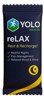 YOLO HEALTH RELAX REST & RECHARGE! RESTFUL NIGHTS PAIN MANAGEMENT RELAXED MOOD & MIND trademark