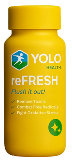 YOLO HEALTH REFRESH FLUSH IT OUT! REMOVE TOXINS COMBAT FREE RADICALS FIGHT OXIDATIVE STRESS trademark