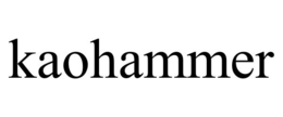 KAOHAMMER trademark