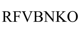 RFVBNKO trademark