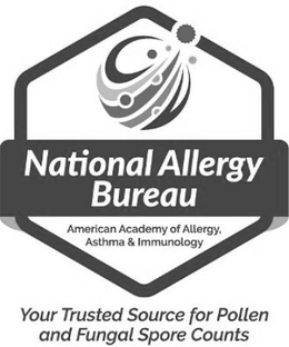 NATIONAL ALLERGY BUREAU AMERICAN ACADEMY OF ALLERGY, ASTHMA & IMMUNOLOGY YOUR TRUSTED SOURCE FOR POLLEN AND FUNGAL SPORE COUNTS trademark