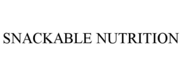 SNACKABLE NUTRITION trademark