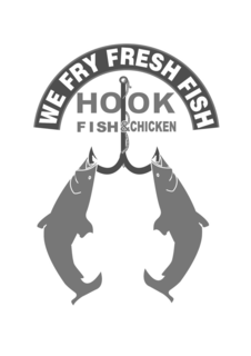 WE FRY FRESH FISH HOOK FISH & CHICKEN trademark