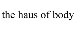 THE HAUS OF BODY trademark