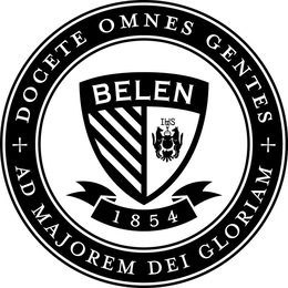 BELEN IHS 1854 DOCETE OMNES GENTES AD MAJOREM DEI GLORIAM trademark