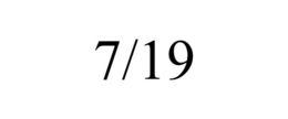 7/19 trademark