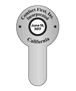 COMFORT FIRST, INC. INCORPORATED JUNE 16, 2017 CALIFORNIA trademark