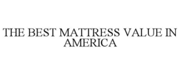 THE BEST MATTRESS VALUE IN AMERICA trademark