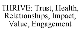 THRIVE: TRUST, HEALTH, RELATIONSHIPS, IMPACT, VALUE, ENGAGEMENT trademark