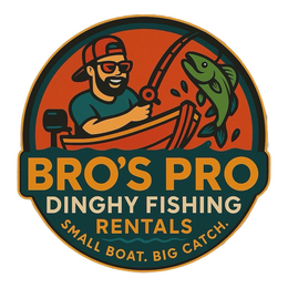 BRO'S PRO DINGHY FISHING RENTALS SMALL BOAT. BIG CATCH. trademark