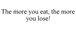 THE MORE YOU EAT, THE MORE YOU LOSE! trademark