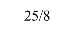 25/8 trademark