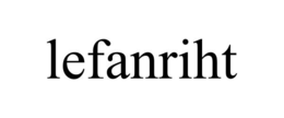 LEFANRIHT trademark