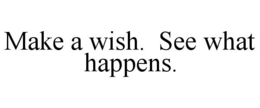 MAKE A WISH.  SEE WHAT HAPPENS. trademark