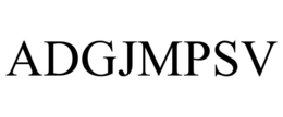 ADGJMPSV trademark