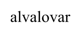 ALVALOVAR trademark